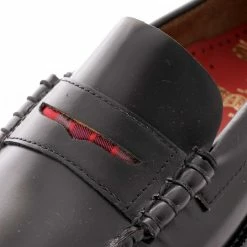 Baracuta X Sebago Dan Penny Loafer Black & Red Tartan