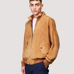 Baracuta G9 Harrington Jacket Suede Tobacco 7 Baracuta G9 Harrington Jacket Suede Tobacco