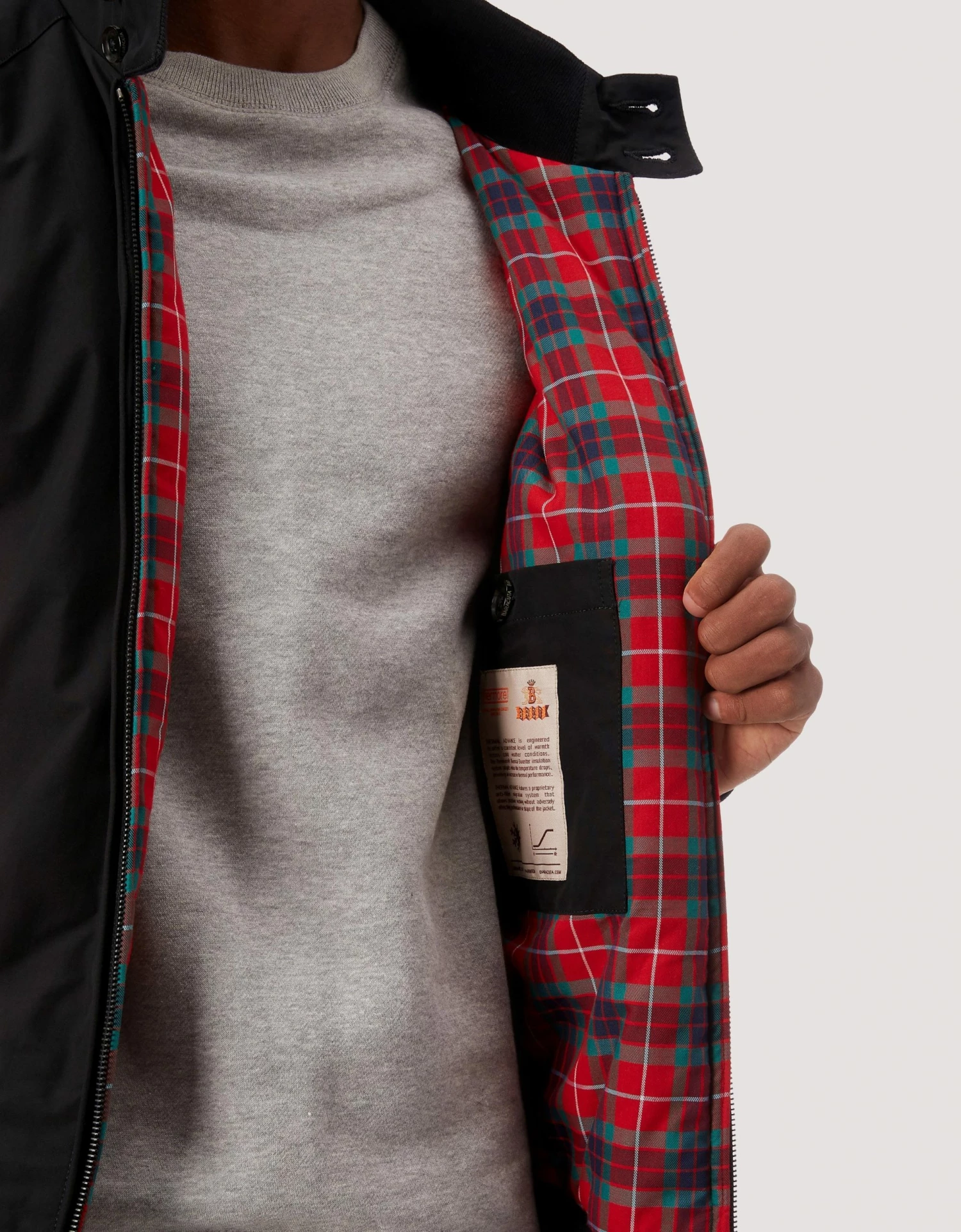 Baracuta G9 Harrington Jacket Thermal Black 4 Baracuta G9 Harrington Jacket Thermal Black