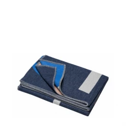 David Fussenegger Sylt Abstract Cotton Throw Navy