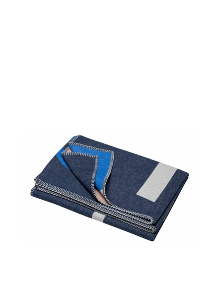 David Fussenegger Sylt Abstract Cotton Throw Navy 1 David Fussenegger Sylt Abstract Cotton Throw Navy