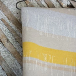 David Fussenegger Silvretta Cotton Throw Yellow Stripes