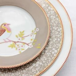 Pip Studio - Plate - Early Bird Khaki 21cm