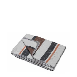 David Fussenegger Silvretta Cotton Throw Ecru Stripes