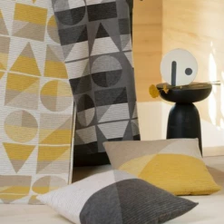 David Fussenegger Silvretta Cushion Geometric Shapes Grey