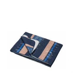 David Fussenegger Silvretta Cotton Throw Navy Stripes