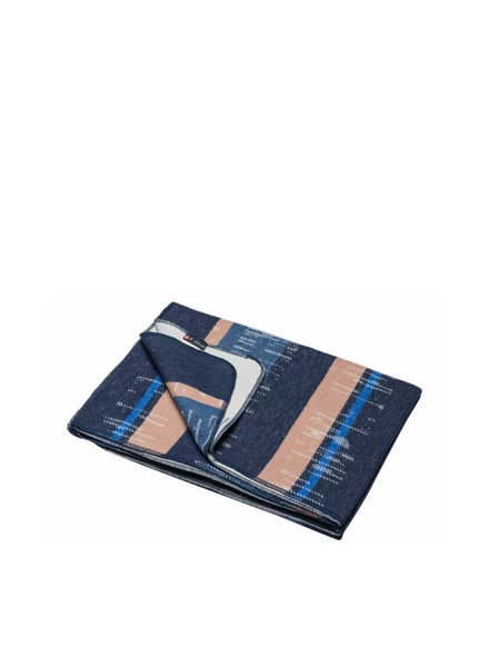 David Fussenegger Silvretta Cotton Throw Navy Stripes 1 David Fussenegger Silvretta Cotton Throw Navy Stripes