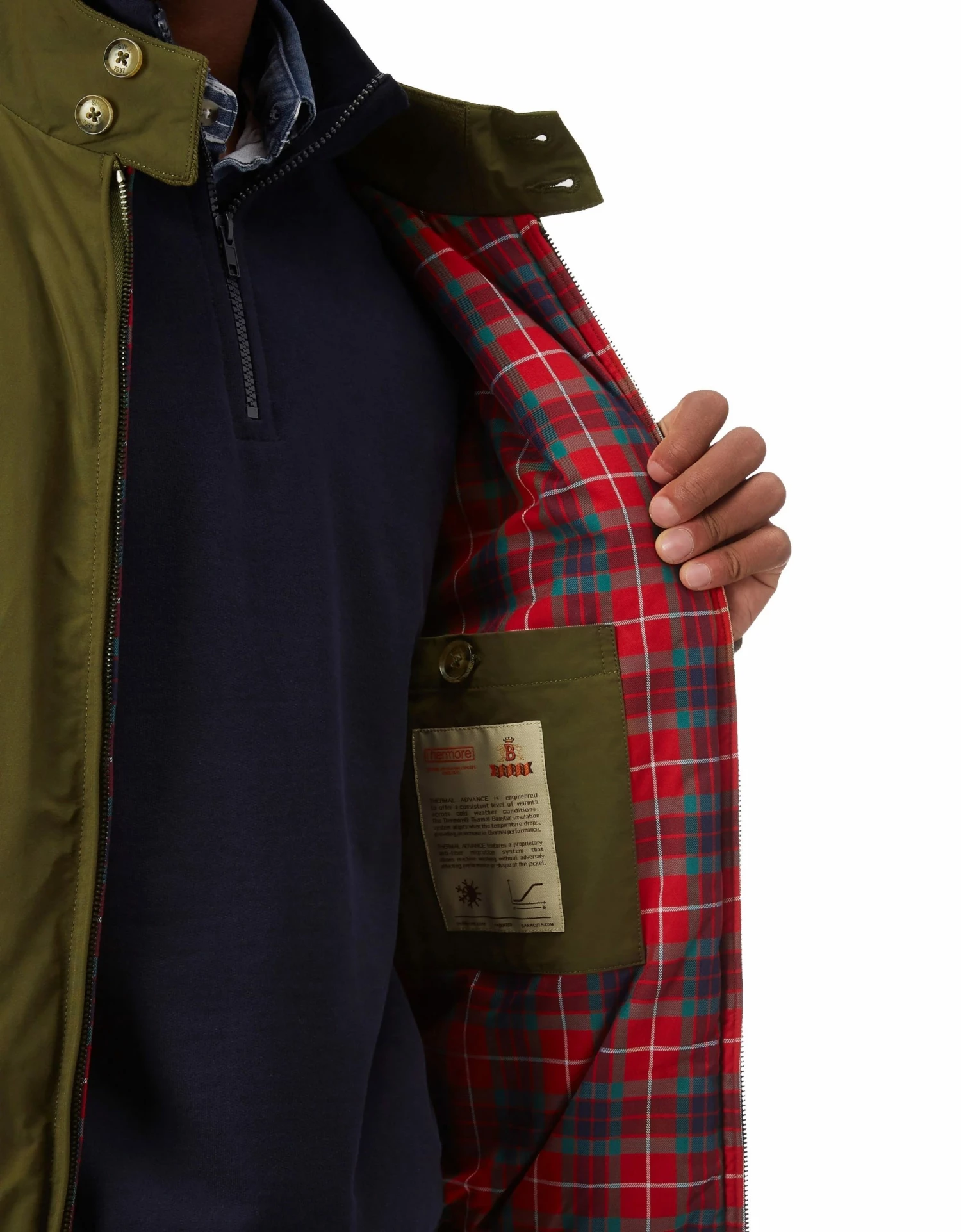 Baracuta G9 Harrington Jacket Thermal Beech 2 Baracuta G9 Harrington Jacket Thermal Beech