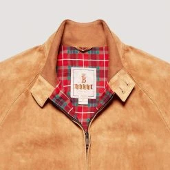 David Fussenegger Sales 18 Baracuta G 9 Harrington Jacket Suede Tobacco