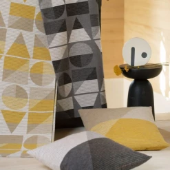 David Fussenegger Silvretta Cushion Cover Geometric Shapes Yellow