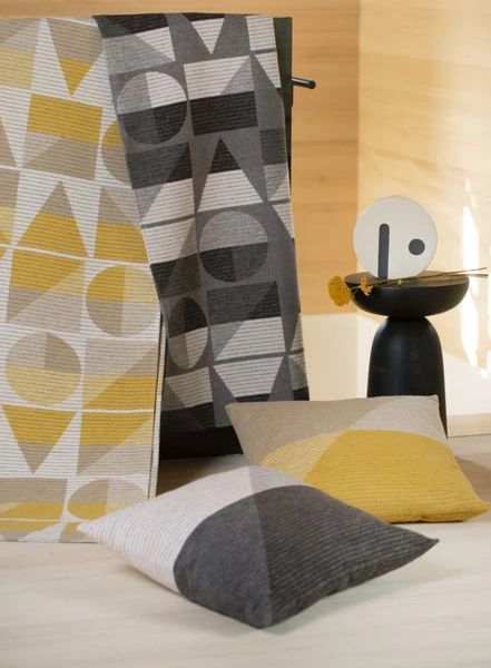 David Fussenegger Silvretta Cushion Cover Geometric Shapes Yellow 2 David Fussenegger Silvretta Cushion Cover Geometric Shapes Yellow