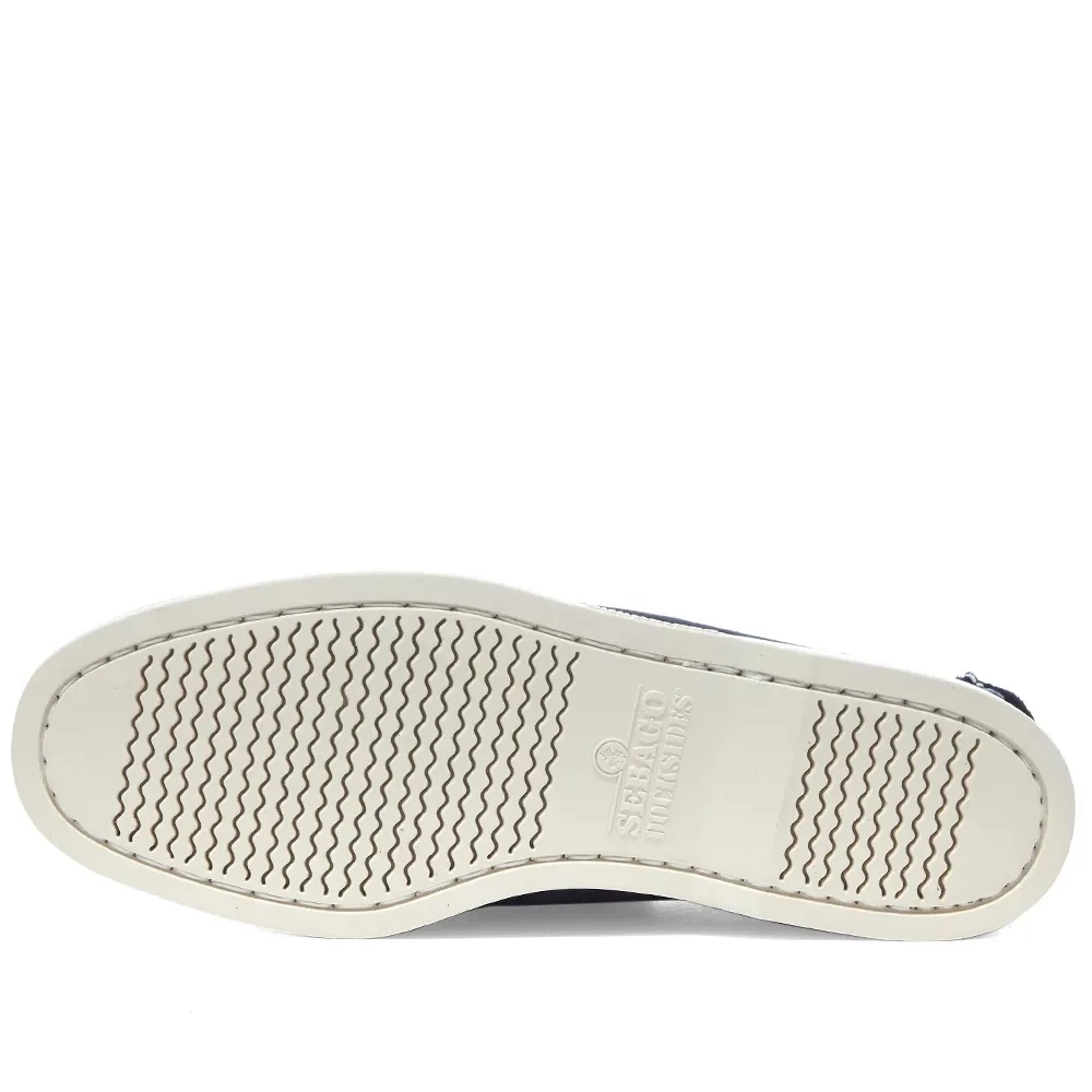 Baracuta X Sebago Portland Suede Boat Shoe Navy & Red 3 Baracuta X Sebago Portland Suede Boat Shoe Navy & Red