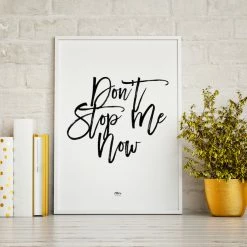 My Name is Mir Don't Stop Me Now Quote Wall Print A3