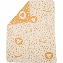 David Fussenegger Ocher Wild Animals Juwel Baby Blanket