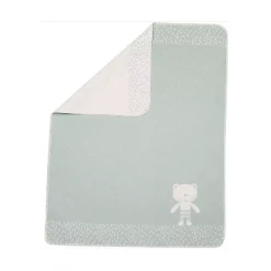 David Fussenegger Juwel Bear in Corner Baby Blanket - Light Green