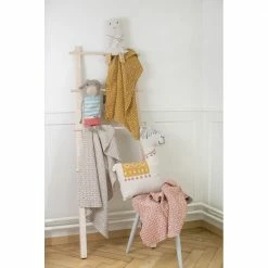 David Fussenegger Grey and Beige Cotton Waffle Vigo Baby Blanket 5 David Fussenegger Grey and Beige Cotton Waffle Vigo Baby Blanket