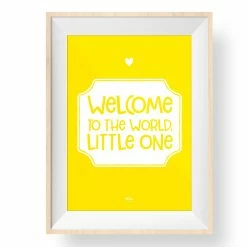 My Name is Mir Welcome To The World Print (Yellow)