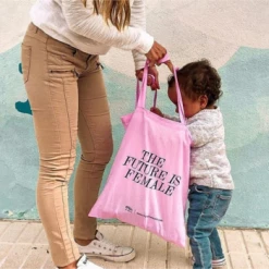 My Name is Mir Pink The Future is Female Tote Bag Cotton 5 My Name is Mir Pink The Future is Female Tote Bag Cotton