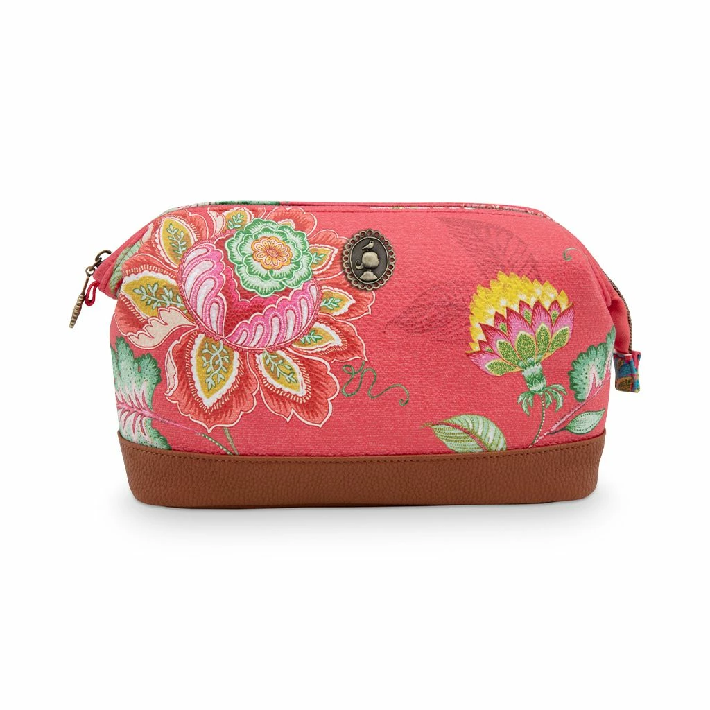 Pip Studio Medium Red Jambo Flower Cosmetic Purse 1 Pip Studio Medium Red Jambo Flower Cosmetic Purse