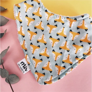 My Name is Mir Little Fox Baby Bib Bandana 1 My Name is Mir Little Fox Baby Bib Bandana