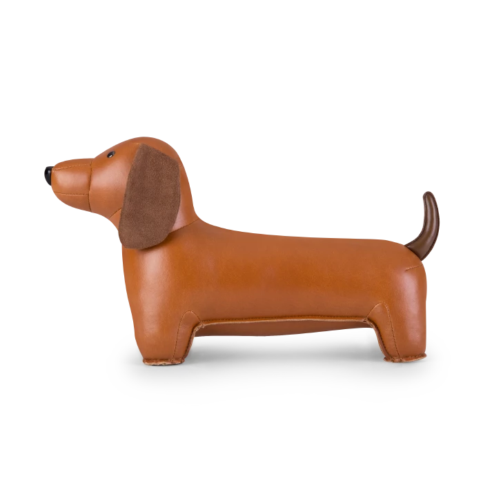 Zuny Dachshund Bookend - Synthetic Leather 3 Zuny Dachshund Bookend - Synthetic Leather