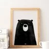 My Name is Mir Cute Bear Kids Room Wall Print A3