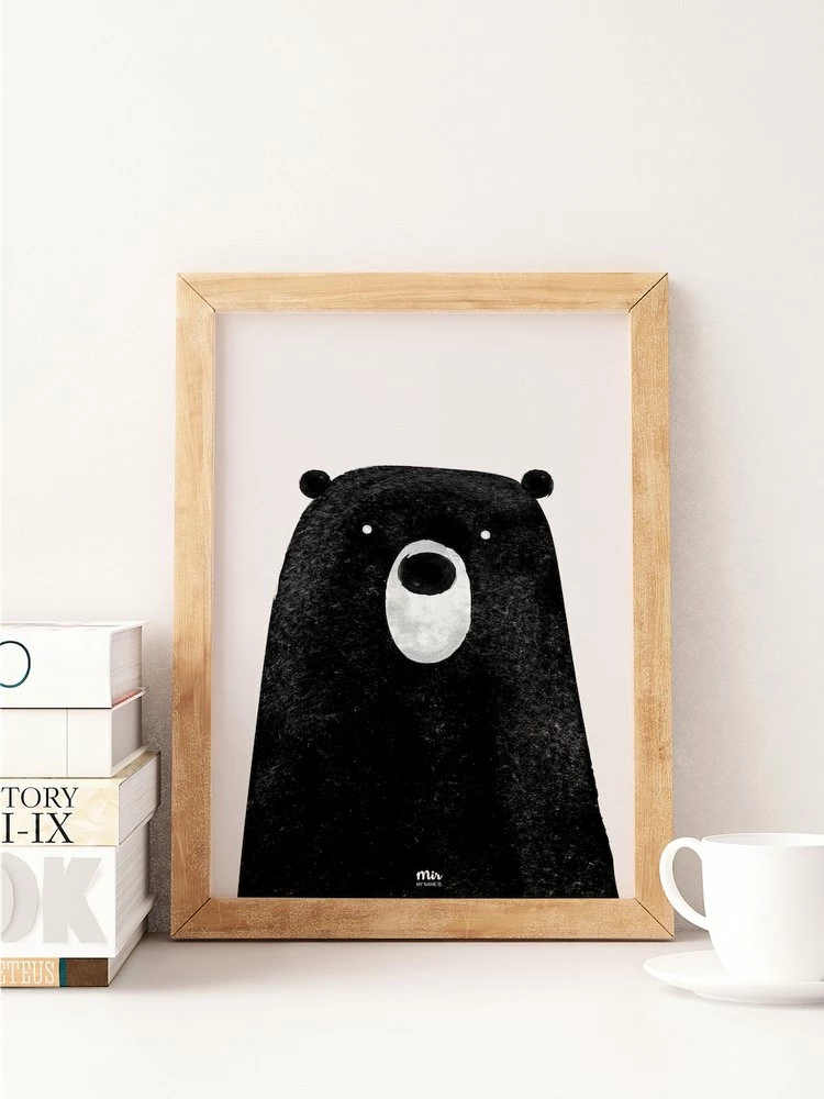 My Name is Mir Cute Bear Kids Room Wall Print A3 1 My Name is Mir Cute Bear Kids Room Wall Print A3