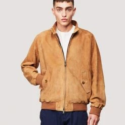 Baracuta G9 Harrington Jacket Suede Tobacco 6 Baracuta G9 Harrington Jacket Suede Tobacco
