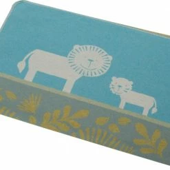 David Fussenegger Cotton and Rayon Jungle and Lions Juwel Baby Blanket