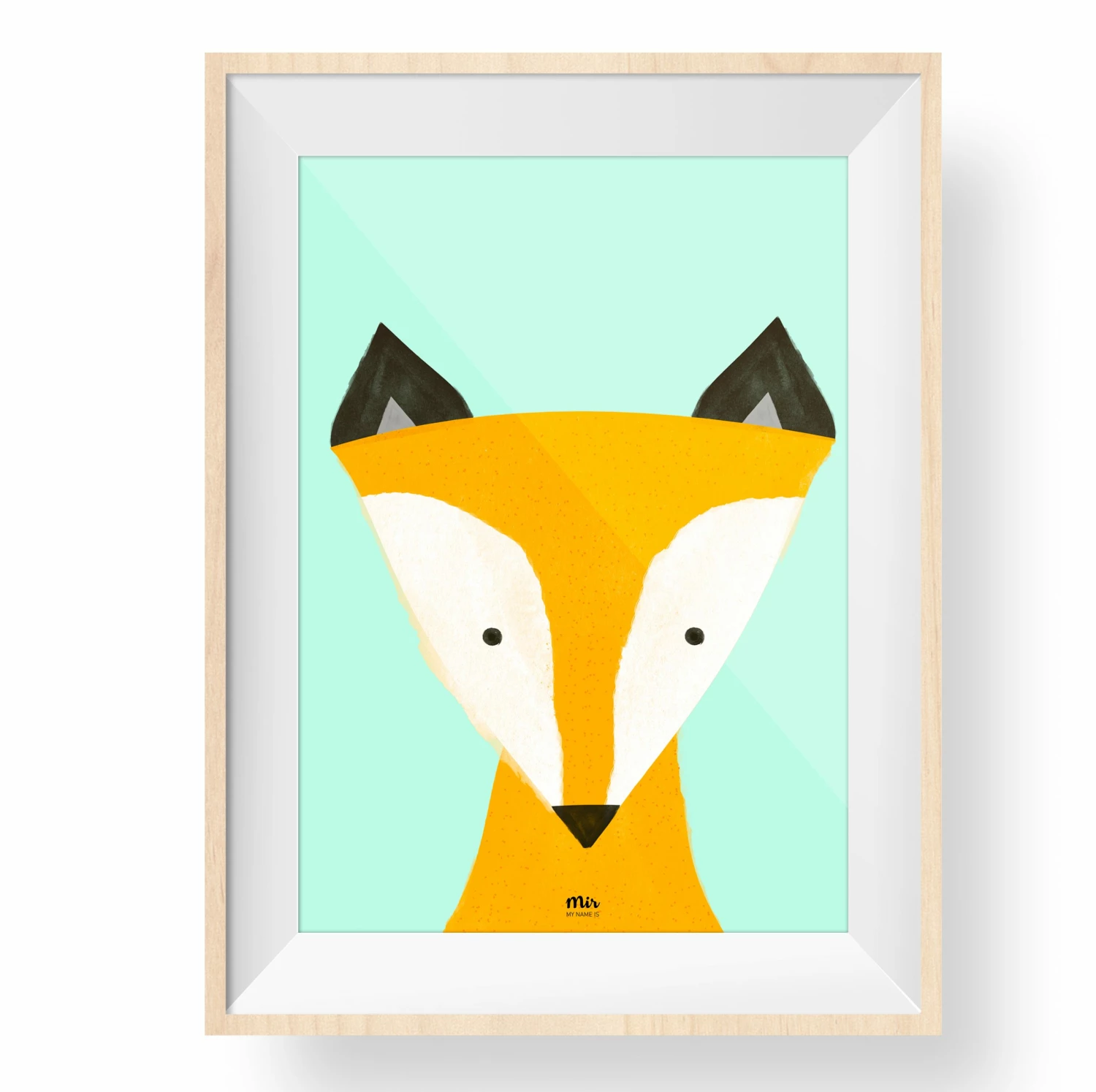 My Name is Mir Little Fox Wall Print for Kids 2 My Name is Mir Little Fox Wall Print for Kids