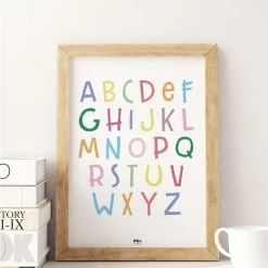 My Name is Mir ABC Letters Kids Room Wall Print A3