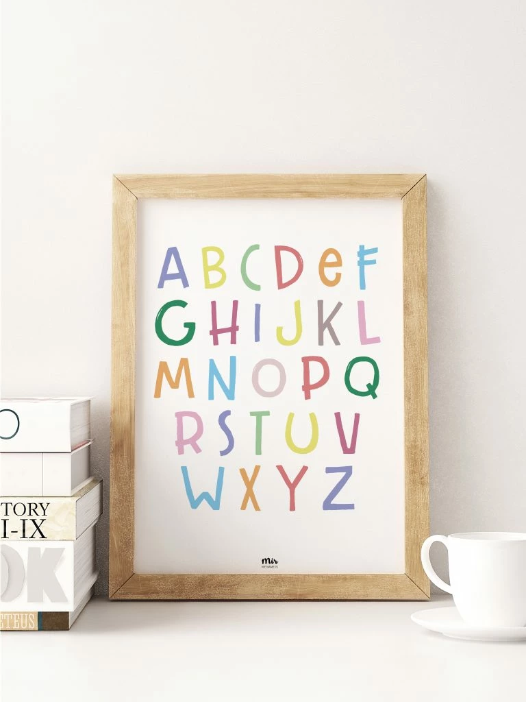 My Name is Mir ABC Letters Kids Room Wall Print A3 1 My Name is Mir ABC Letters Kids Room Wall Print A3