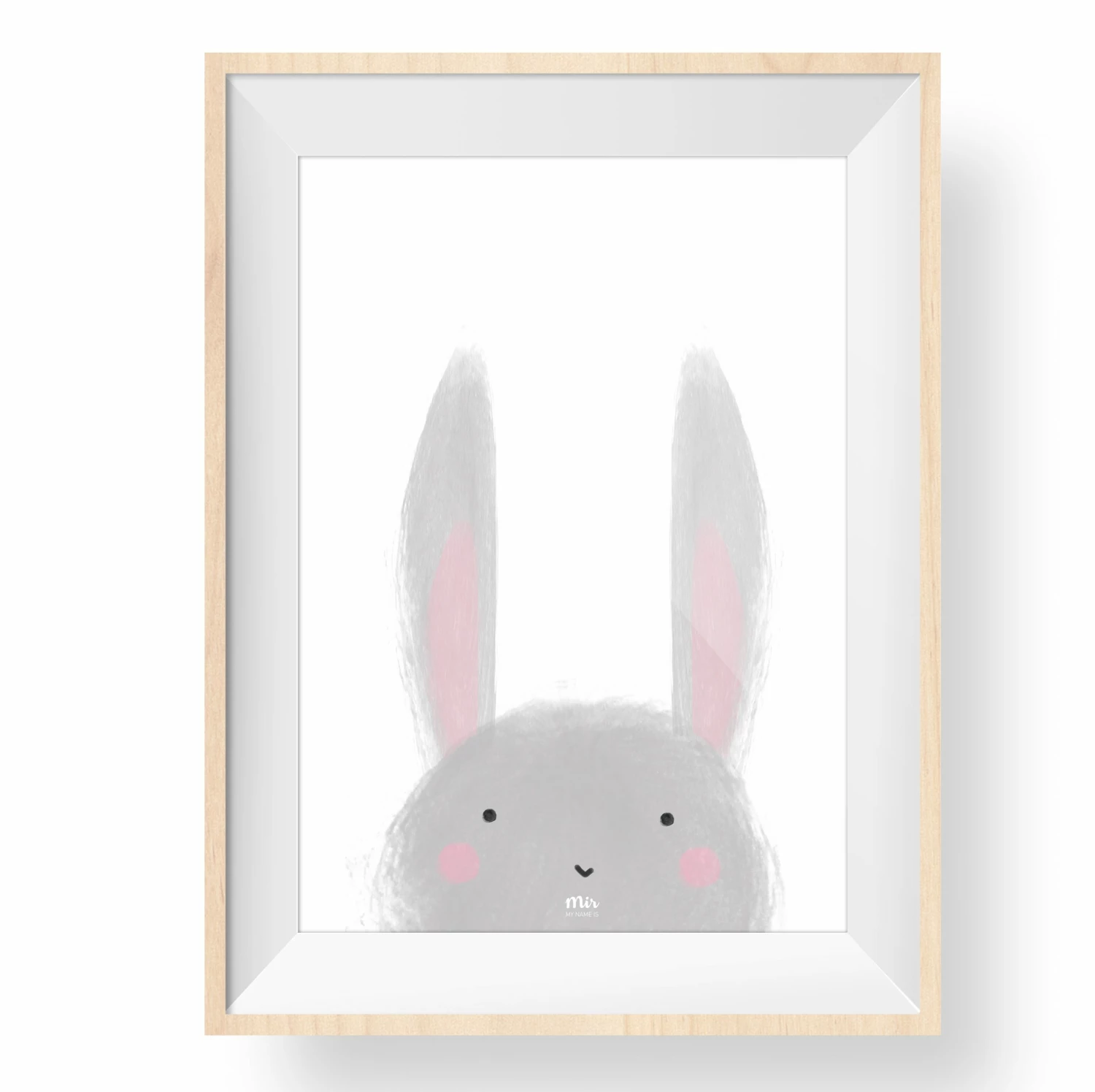 My Name is Mir Little Bunny Wall Print A4 2 My Name is Mir Little Bunny Wall Print A4