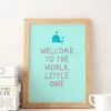 My Name is Mir Welcome to The World Little One Kids Room Wall Print A3