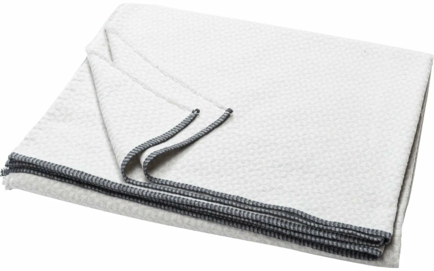 David Fussenegger Large Grey Geometric Riva Bedcover Blanket 1 David Fussenegger Large Grey Geometric Riva Bedcover Blanket