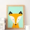My Name is Mir Little Fox Kids Room Wall Print A3