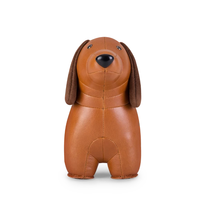 Zuny Dachshund Bookend - Synthetic Leather 2 Zuny Dachshund Bookend - Synthetic Leather