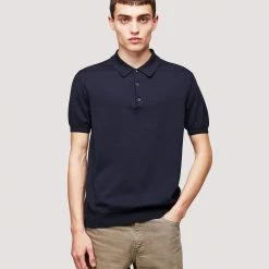 Baracuta S/S Polo Knit Navy 5 Baracuta S/S Polo Knit Navy