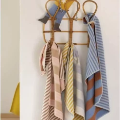 David Fussenegger Juwel Stripes and Solids Baby Blanket - Rose