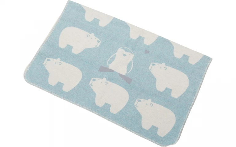 David Fussenegger Jade Cotton and Rayon Polar Bears Juwel Baby Blanket 2 David Fussenegger Jade Cotton and Rayon Polar Bears Juwel Baby Blanket