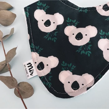 My Name is Mir Koala Baby Bib Bandana 1 My Name is Mir Koala Baby Bib Bandana