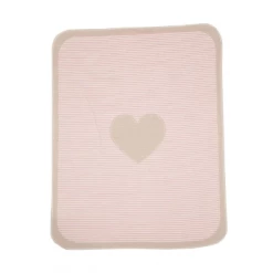 David Fussenegger Juwel Heart Baby Blanket - Rose