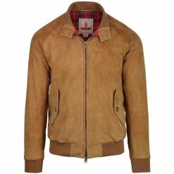 Baracuta Tobacco Baracuta G9 Harrington Jacket Winter Suede