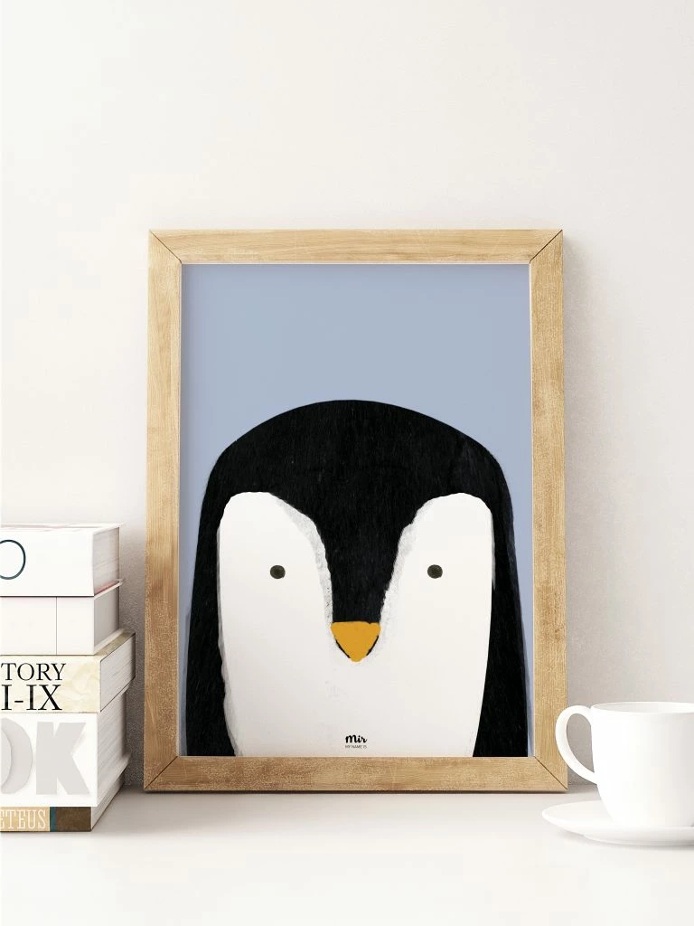 My Name is Mir Cute Penguin Kids Room Wall Print A3 1 My Name is Mir Cute Penguin Kids Room Wall Print A3