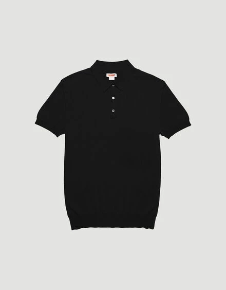 Baracuta S/S Polo Knit Black 1 Baracuta S/S Polo Knit Black
