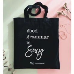 My Name is Mir Good Grammar is Sexy Tote Bag Cotton
