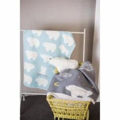 David Fussenegger Jade Cotton and Rayon Polar Bears Juwel Baby Blanket 5 David Fussenegger Jade Cotton and Rayon Polar Bears Juwel Baby Blanket