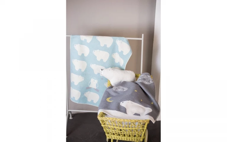David Fussenegger Jade Cotton and Rayon Polar Bears Juwel Baby Blanket 3 David Fussenegger Jade Cotton and Rayon Polar Bears Juwel Baby Blanket