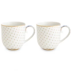 Pip Studio Royal White Mug 220 ml - Set of 2 - Gift box
