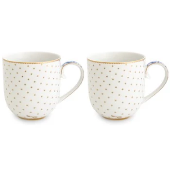 Pip Studio Royal White Mug 220 ml - Set of 2 - Gift box 1 Pip Studio Royal White Mug 220 ml - Set of 2 - Gift box